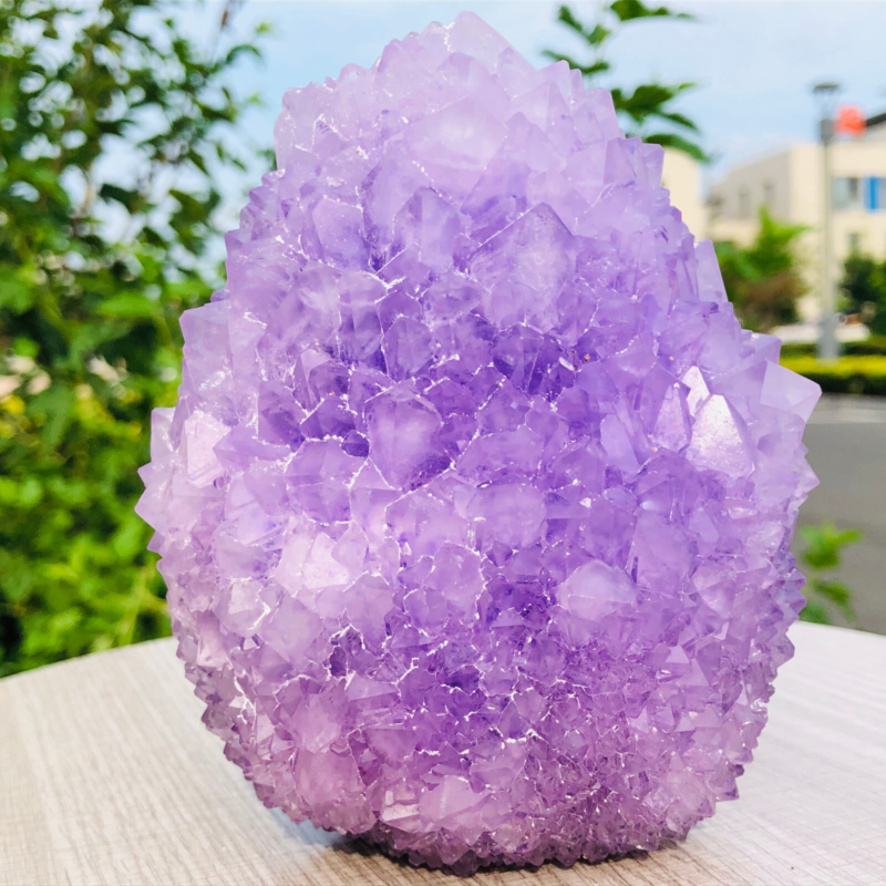 1020g Home Decor Purple Potassium ALUM Octahedral Crystal Stunning Crystal HD187