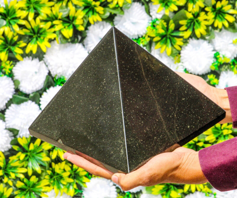 Large 20CM Natural Black Tourmaline  Stone Crystal Healing Energy Chakra Pyramid