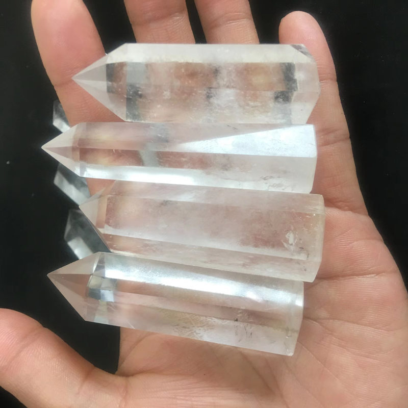 Natural Crystal Point Wand Tower Column Chakra Obelisk Quartz Healing Stone Rock