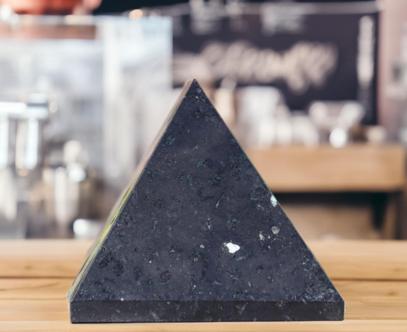 Black Tourmaline Pyramid 165mm - Protective Healing Crystal, Spiritual Chakra
