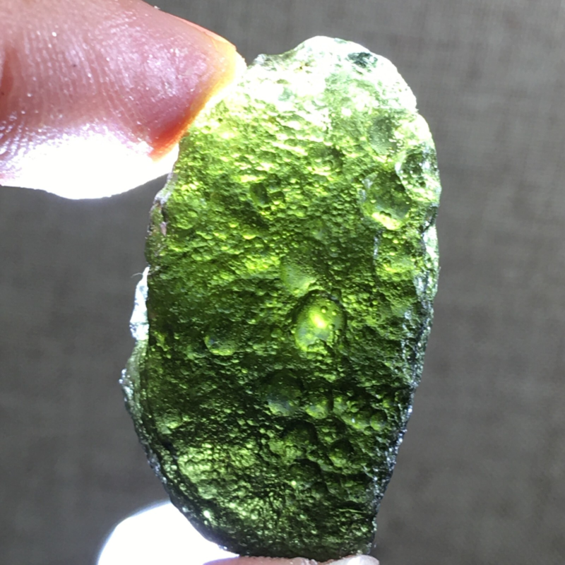 44.9Ct MOLDAVITE From Czech Republic From Meteorite Impact With Chips