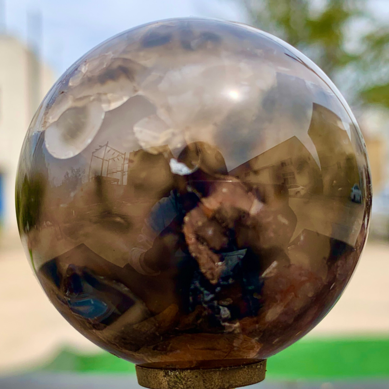146G Natural Sakura Agate Quartz Sphere healing ball Specimen