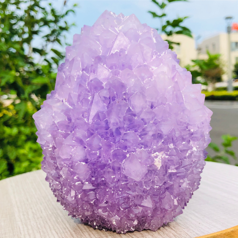 1020g Home Decor Purple Potassium ALUM Octahedral Crystal Stunning Crystal HD187