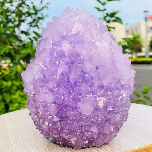 1020g Home Decor Purple Potassium ALUM Octahedral Crystal Stunning Crystal HD187