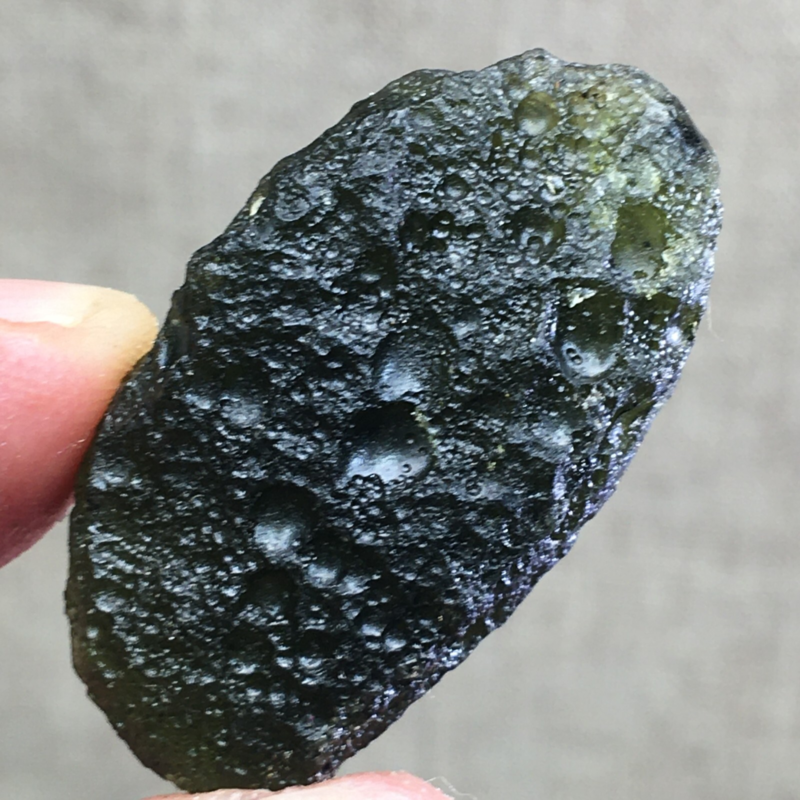 44.9Ct MOLDAVITE From Czech Republic From Meteorite Impact With Chips
