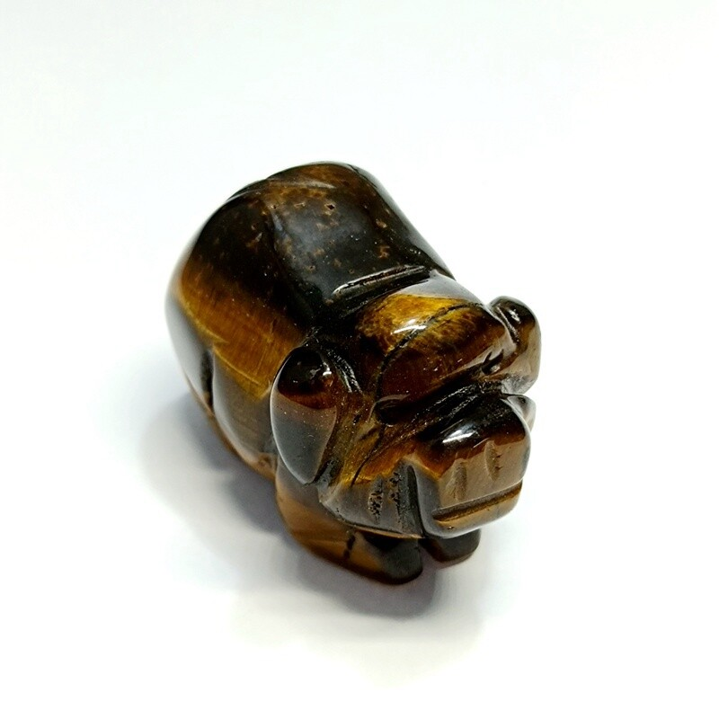 Raw Natural Quartz Crystal Skull Carved Pig Wild Boar Piggy Animal Healing Stone