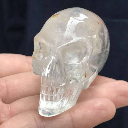 0.13kg Natural clear quartz skull carved Quartz Crystal skull Healing
