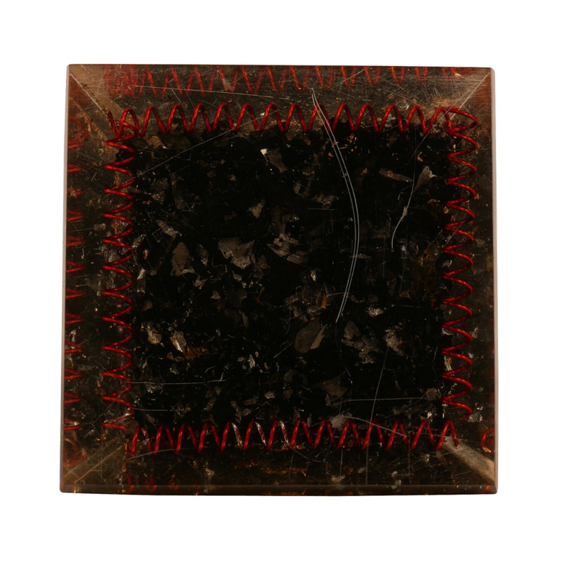Tourmaline & Selenite Stone Orgone Pyramid Orgonite Generator Free Shipping