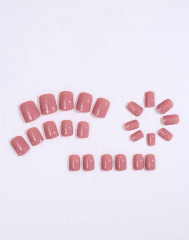 Press On Nails Short Oval Various Colours Nude False Fake Nail 24pcs With Glue