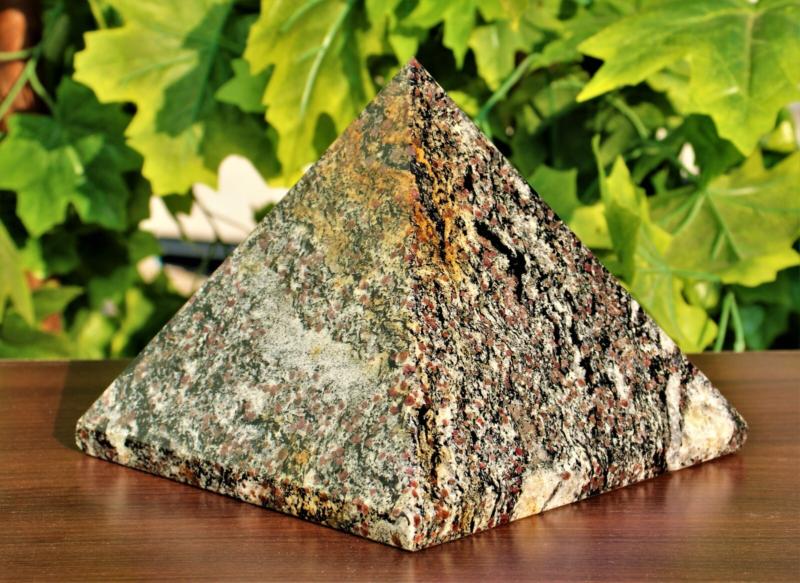 Huge 17cm Red Ruby Spinel Matrix Crystal Healing Energy Gemstone Decor Pyramid