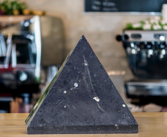 Black Tourmaline Pyramid 165mm - Protective Healing Crystal, Spiritual Chakra