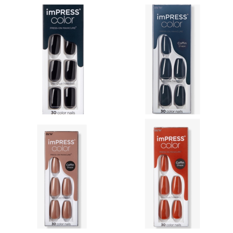 Kiss ImPress Press-On Manicure Color Nails (Pure Fit)Added New Colors You Choose
