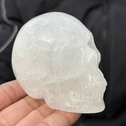 0.33kg Natural clear quartz skull carved Quartz Crystal skull Healing