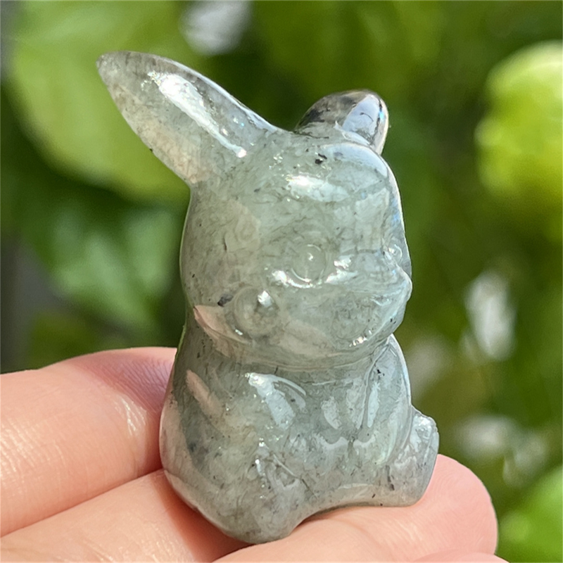 1.5" Natural quartz carved Pikachu skull Quartz crystal skull reiki healing