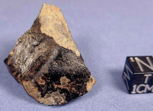 26.665 GR. CRUSTED PIECE of NWA 6560 ACHONDRITE HOWARDITE METEORITE HED GROUP