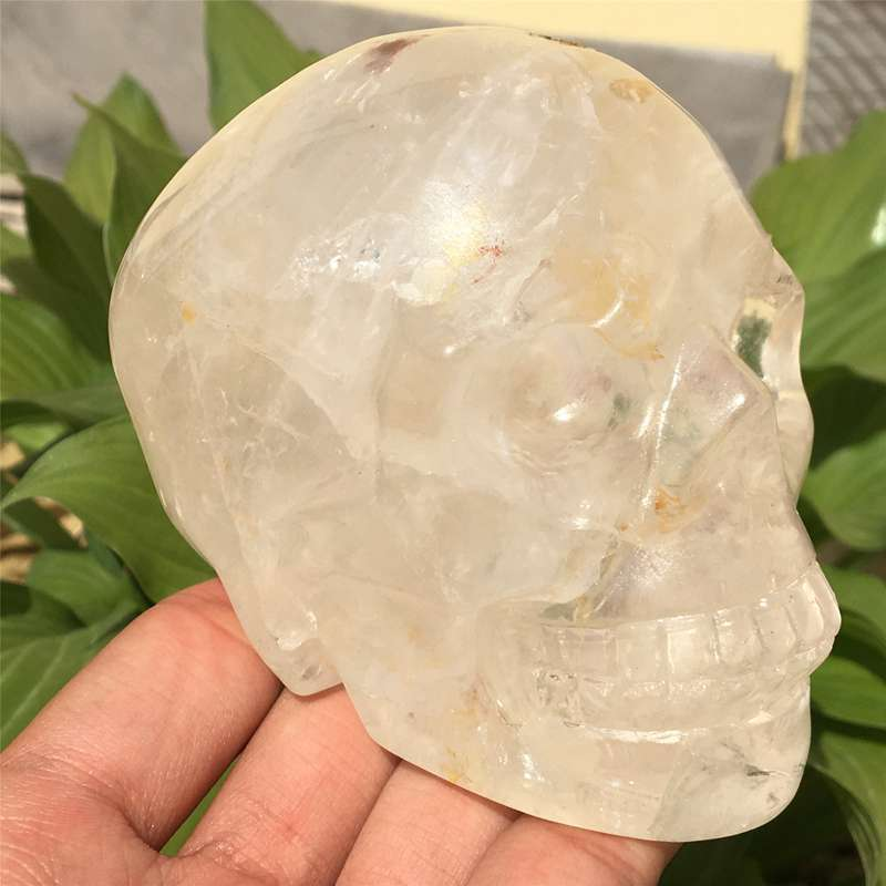 0.72kg Natural clear quartz skull carved Quartz Crystal skull Healing