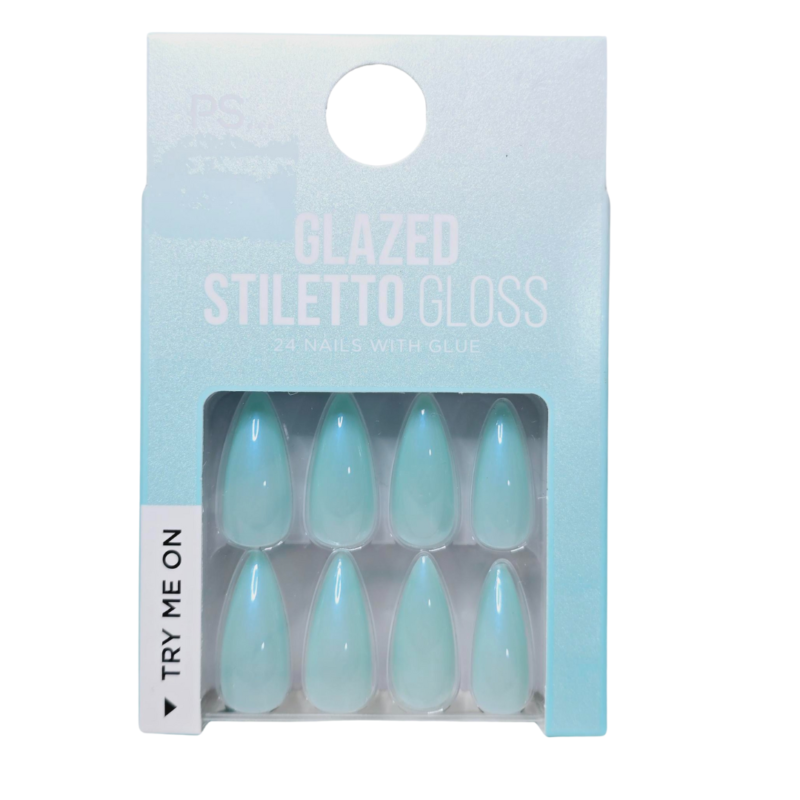 False Nails Press On Fake Tips Stick Coffin Square Full Cover Primark Glue 24pk