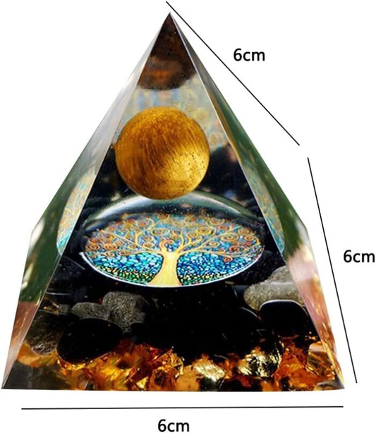 Moonstone Crystal Orgone Pyramid Ogan Crystal Energy Tower Nature Reiki Chakra