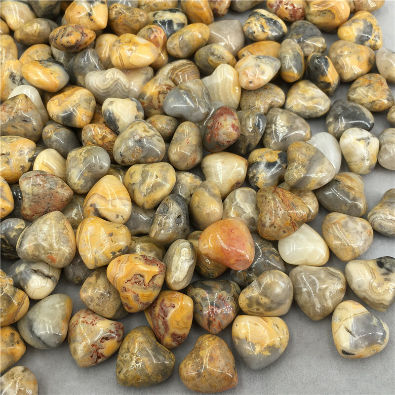 5pcs Natural Crazy agate mini heart Carved quartz crystal skull reiki healing G3