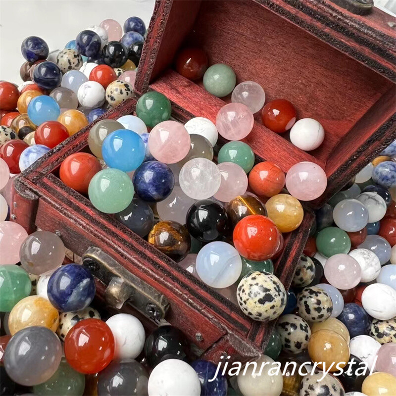 10pcs Mix Natural Quartz Mini Ball Quartz Crystal sphere Healing reiki Gem