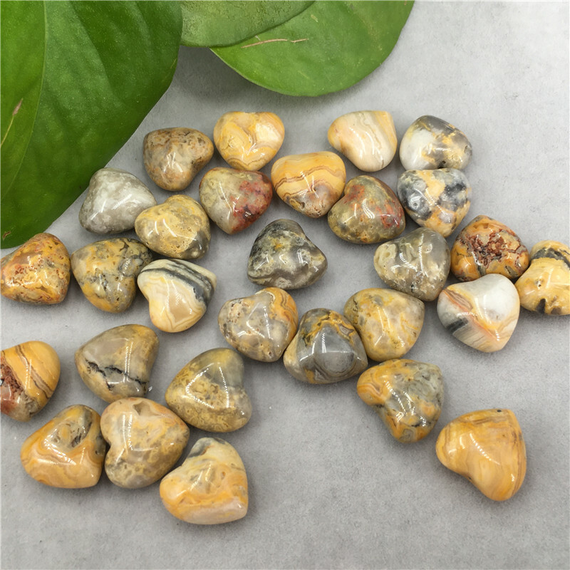 5pcs Natural Crazy agate mini heart Carved quartz crystal skull reiki healing G3