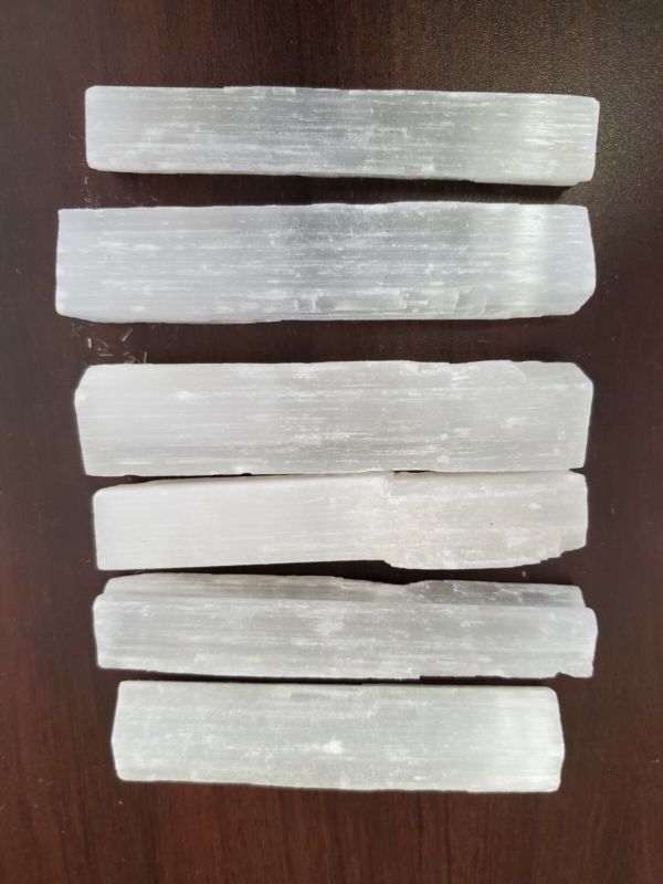 Selenite Sticks Collection 1 Lb Natural White Gypsum Crystal Blades Wands 5.5"
