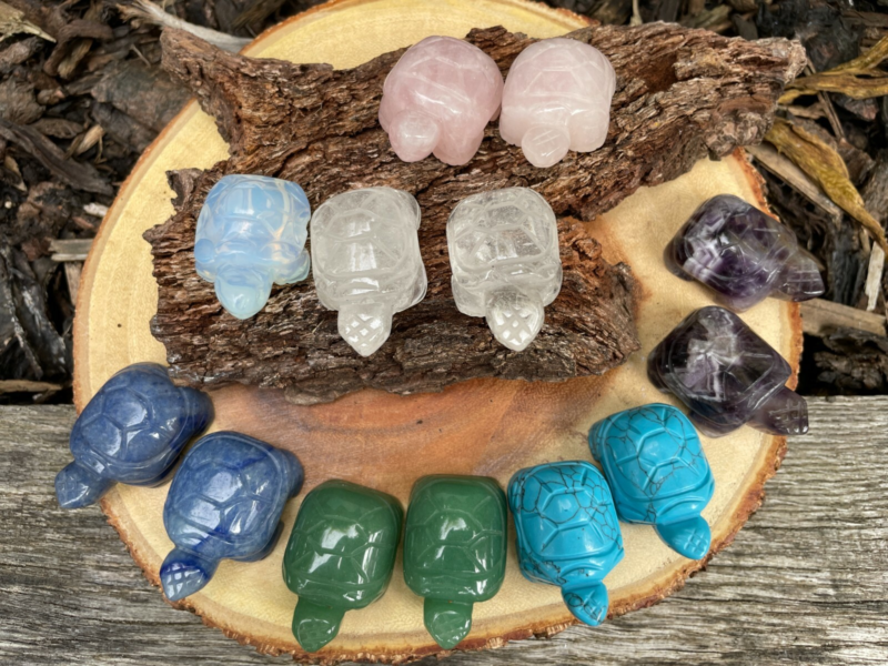 Tortoise Hand Carved Gemstone Figurine | Crystal Turtle | Crystal Healing Animal