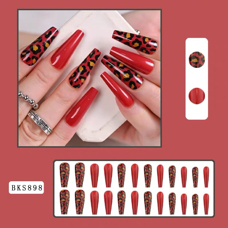 Handmade Press on nails coffin/square/almond long length summer theme