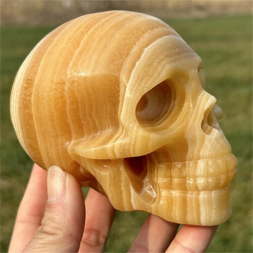 930g Natural Carved Geodes stone Skull Figurines Reiki Quartz Crystal Skull Deco