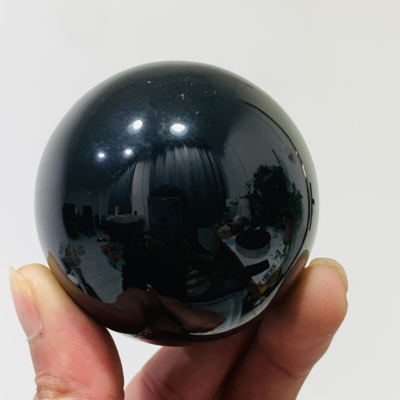266g Natural Obsidian Quartz Ball Crystal Sphere Meditation Energy Healing