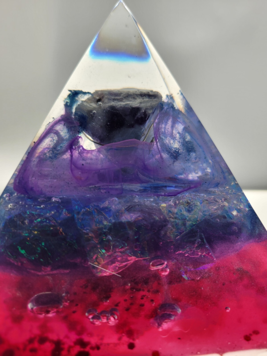 pyramid collection medium Fluorite Lights Up