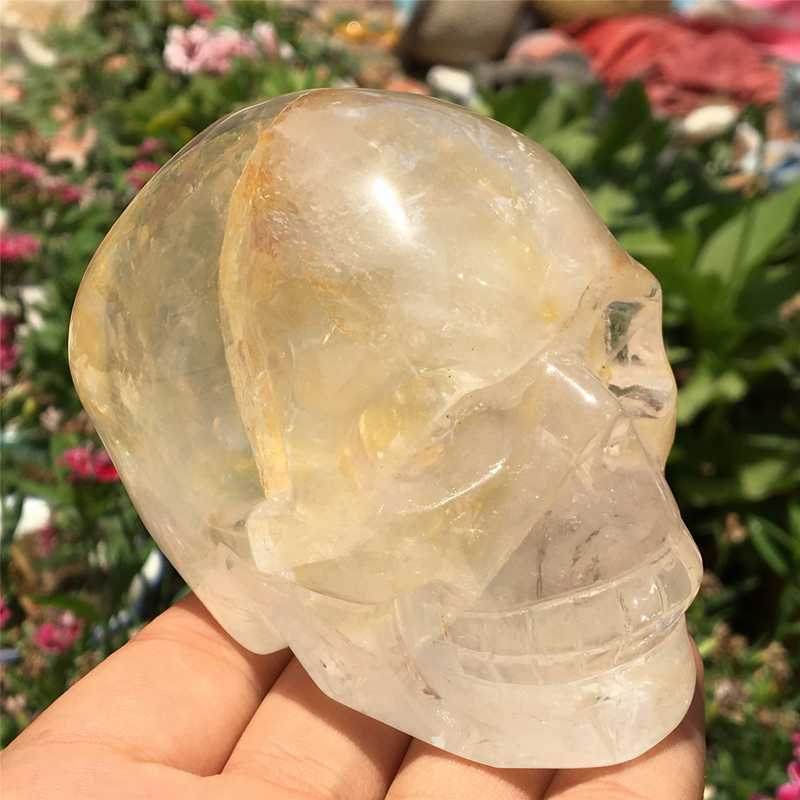 0.55kg Natural clear quartz skull carved Quartz Crystal skull Healing