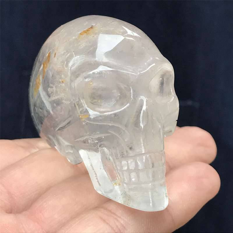 0.13kg Natural clear quartz skull carved Quartz Crystal skull Healing