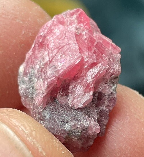 3.4g Rhodonite Crystal from Brazil RARE Gemmy Rough Natural Material