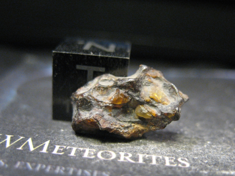 Meteorite NWA 14799 - Pallasite - Subrounded Olivines set in a Metal Network