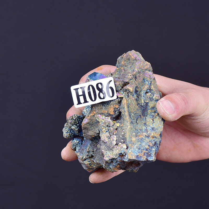 1.43LB Electroplated quartz Calcite mineral specimen for spiritual healing