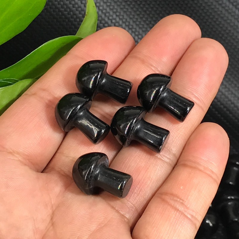 10pc natural obsidian Mushroom Quartz Crystal Reiki healing gem random