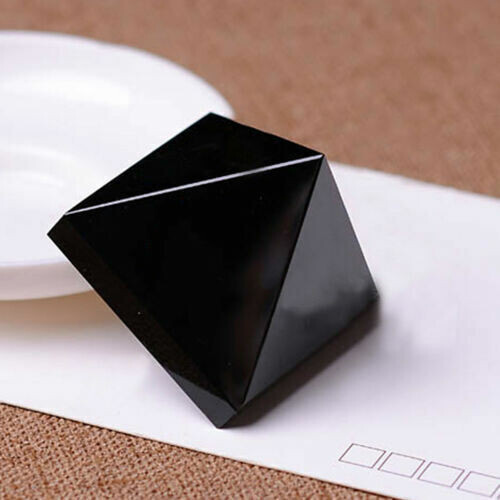 Natural Obsidian Pyramid Crystal Reiki Energy Healing Mineral Stone Specimen
