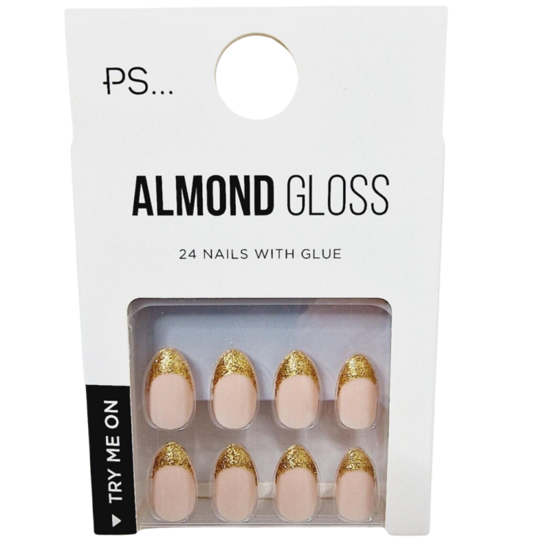 False Nails Press On Fake Tips Stick Coffin Square Full Cover Primark Glue 24pk