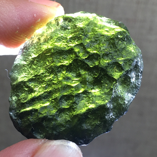 59.2Ct MOLDAVITE From Czech Republic From Meteorite Impact With Chips