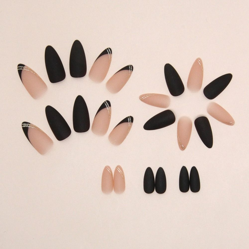 Almond Fake Nials French Press on Nails Manicure Nail Tips  Women