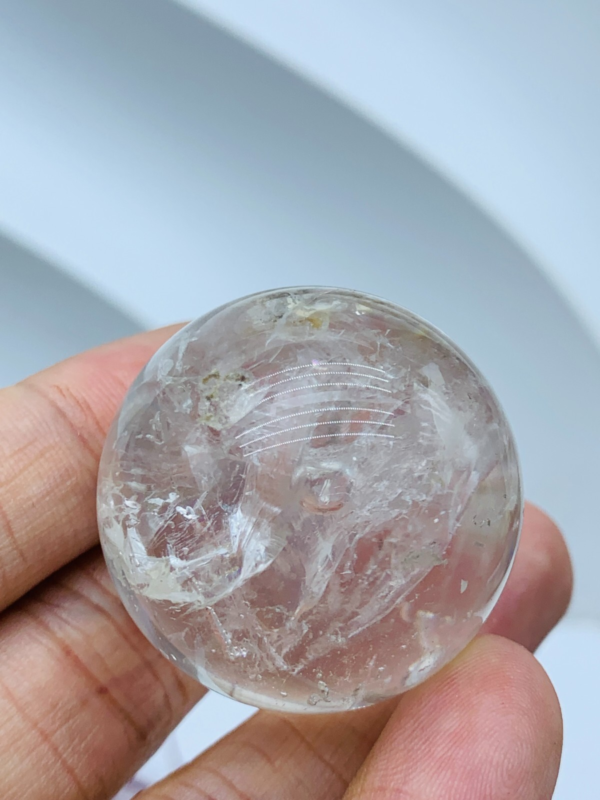 Herkimer Diamond Enhydro Crystal Magic Ball 36MM &big moving water droplet 36g