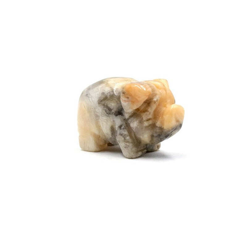 Natural Colorful Quartz Mini Crystal Piggy Animal Carved Chakra Gemstone Decor