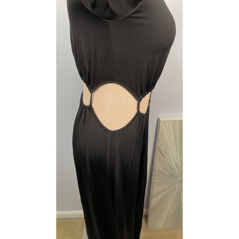 NWT Cult Gaia Black Pippa Cutout Jersey Maxi Gown Size XS