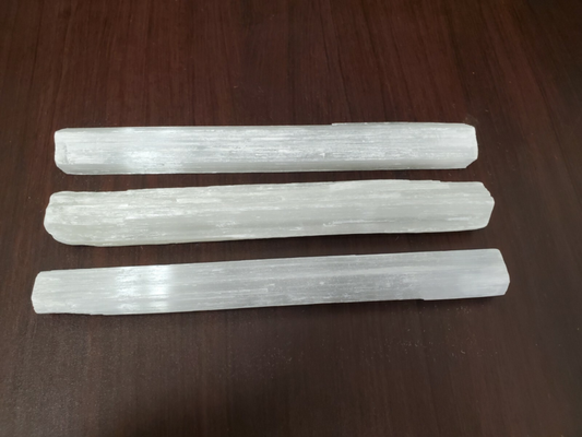 Selenite Sticks Collection 1 Lb Natural White Gypsum Crystal Blades Wands 7.5"
