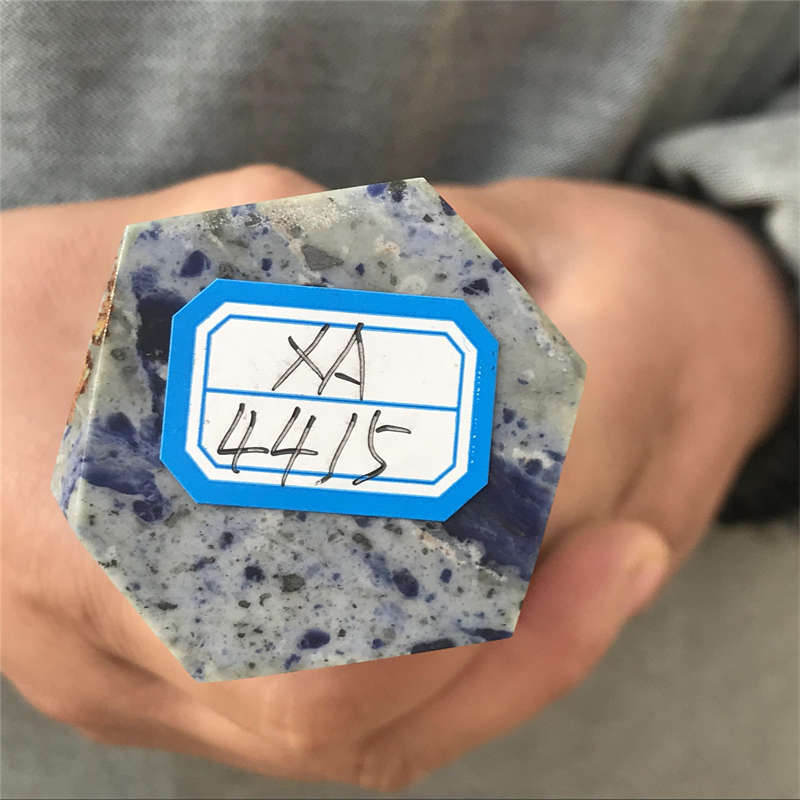 630g Natural Sodalite Obelisk Quartz Crystal Point Wand Tower Reiki Healing Gem