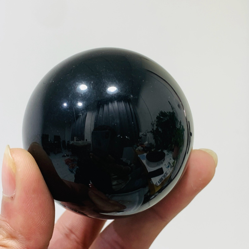 266g Natural Obsidian Quartz Ball Crystal Sphere Meditation Energy Healing