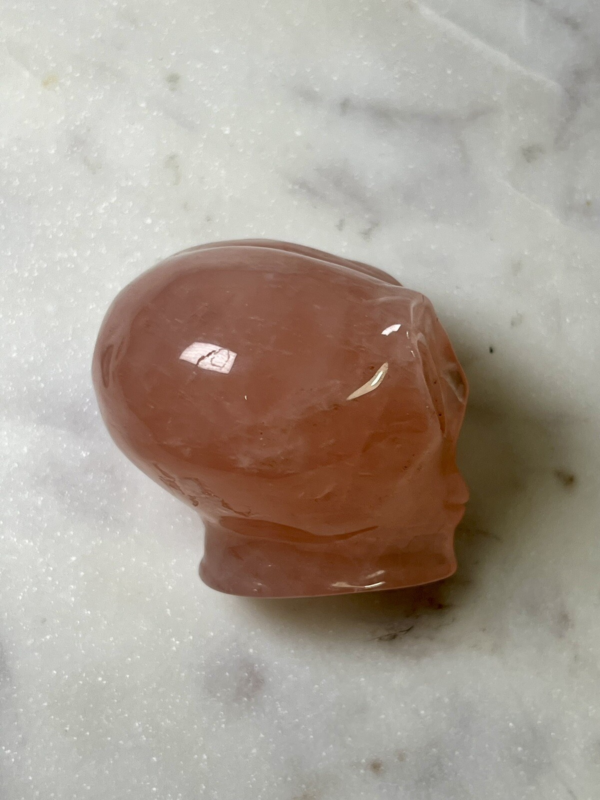 Rose Quartz Alien Head - 2”