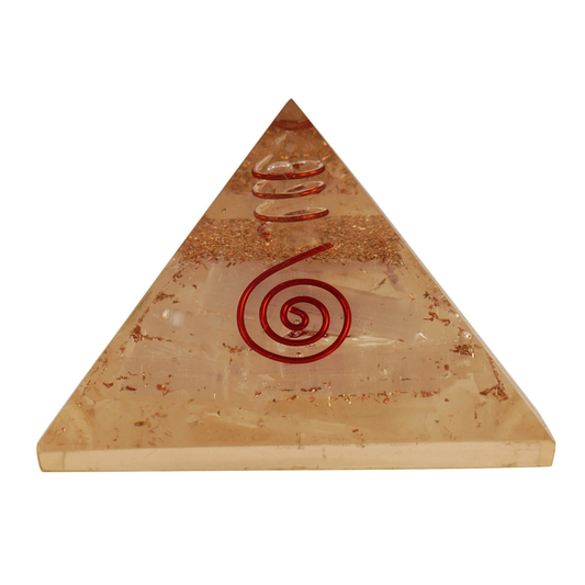 Selenite Stone Orgone Pyramid Reiki Crystal Positive Energy Free Shipping
