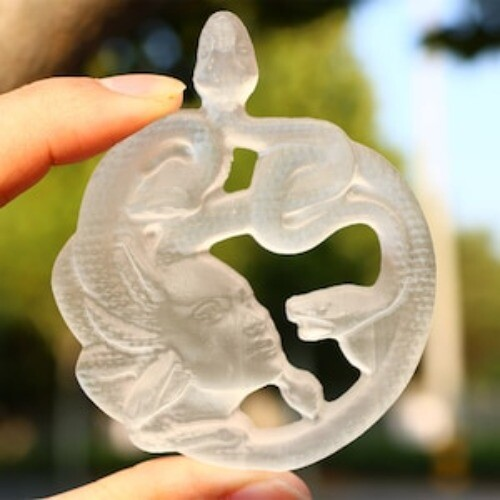 3.1" Gypsum Medusa Natural Hand Carved Crystal Skull Reiki Crystal Decor 1pc